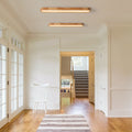 Wood-Look Oval LED Ceiling Light With Dimmable Remote 95cm Modern Kitchen And Living Room | Temsk
