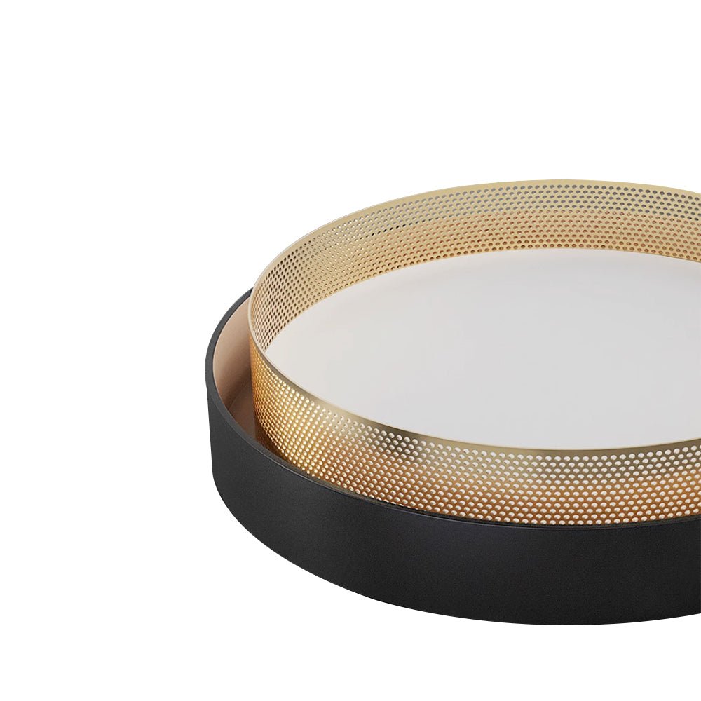 Rund hul LED-loftslampe 30W 50 cm hvid eller sort til stue og badeværelse | Temsk