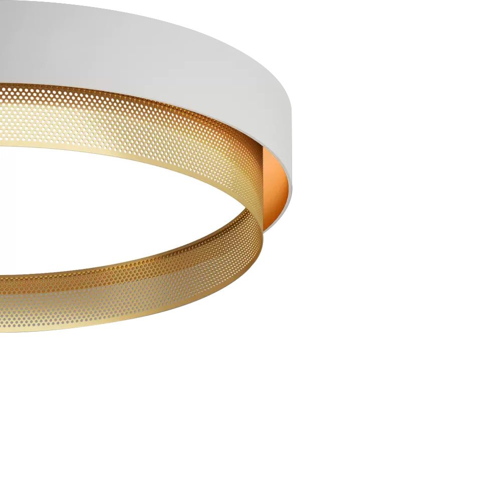 Rund hul LED-loftslampe 30W 50 cm hvid eller sort til stue og badeværelse | Temsk