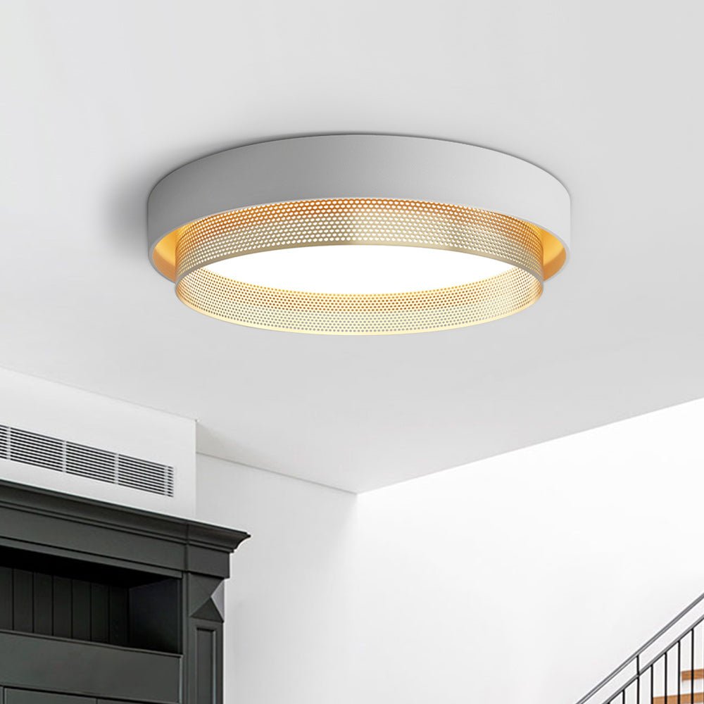Rund hul LED-loftslampe 30W 50 cm hvid eller sort til stue og badeværelse | Temsk