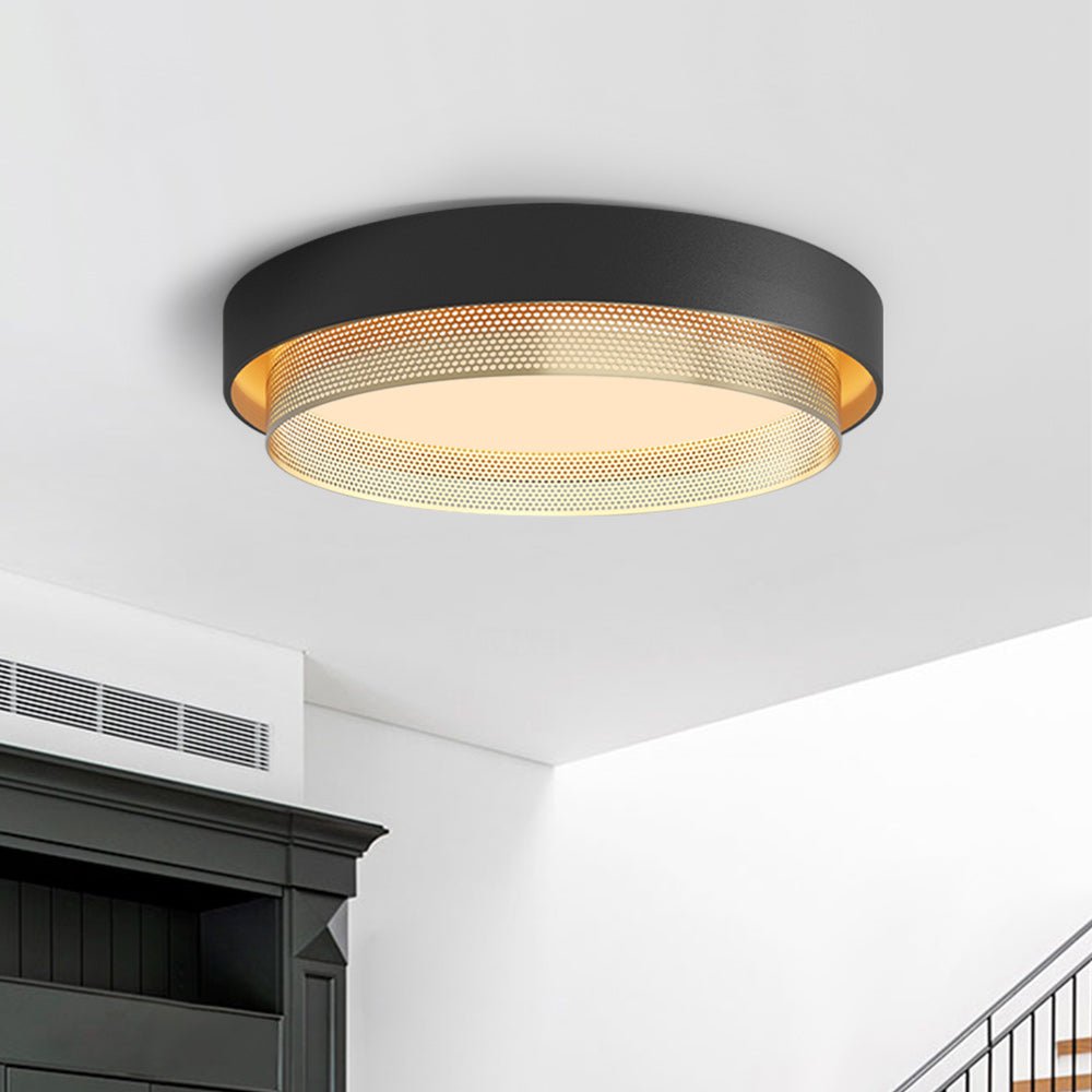 Rund hul LED-loftslampe 30W 50 cm hvid eller sort til stue og badeværelse | Temsk