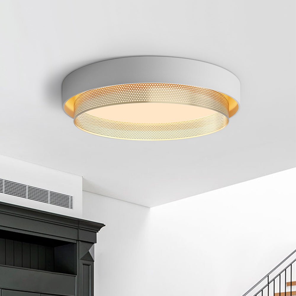 Rund hul LED-loftslampe 30W 50 cm hvid eller sort til stue og badeværelse | Temsk