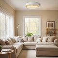 Rund hul LED-loftslampe 30W 50 cm hvid eller sort til stue og badeværelse | Temsk