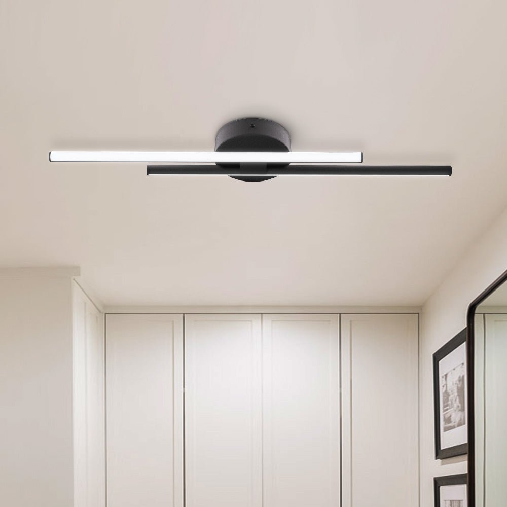 Ceiling LED Strip Light 12W Cool White Black Nickel Brass Finish 60-80cm | Temsk