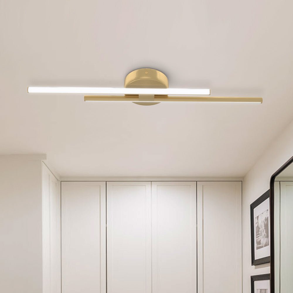 Ceiling LED Strip Light 12W Cool White Black Nickel Brass Finish 60-80cm | Temsk