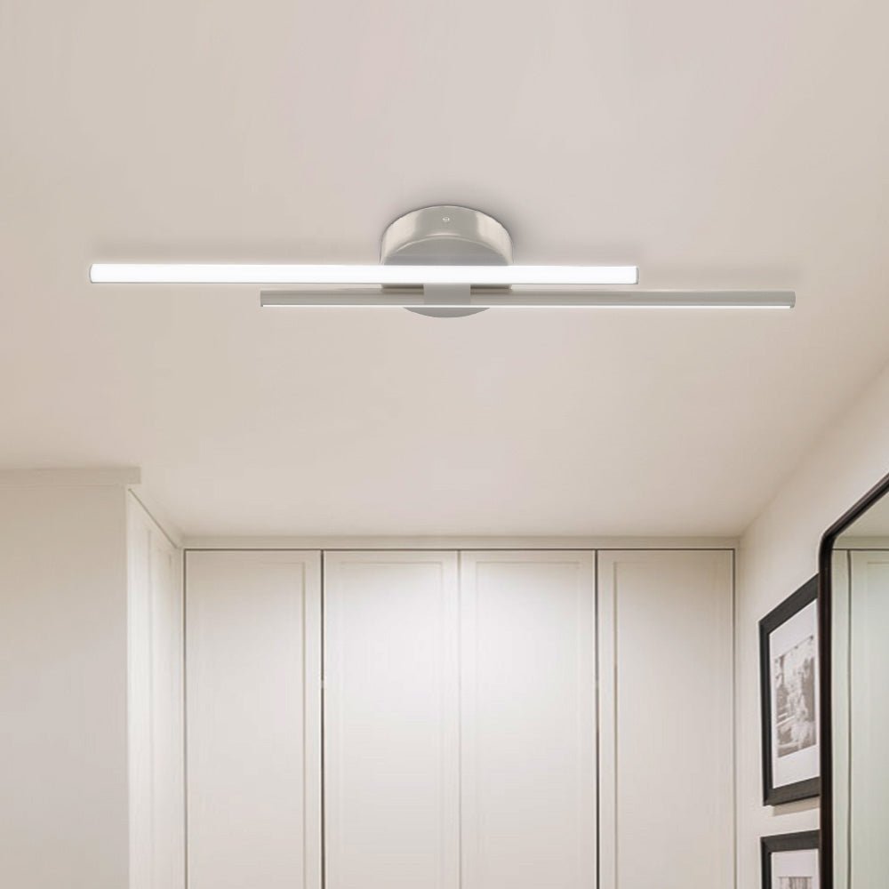 Ceiling LED Strip Light 12W Cool White Black Nickel Brass Finish 60-80cm | Temsk