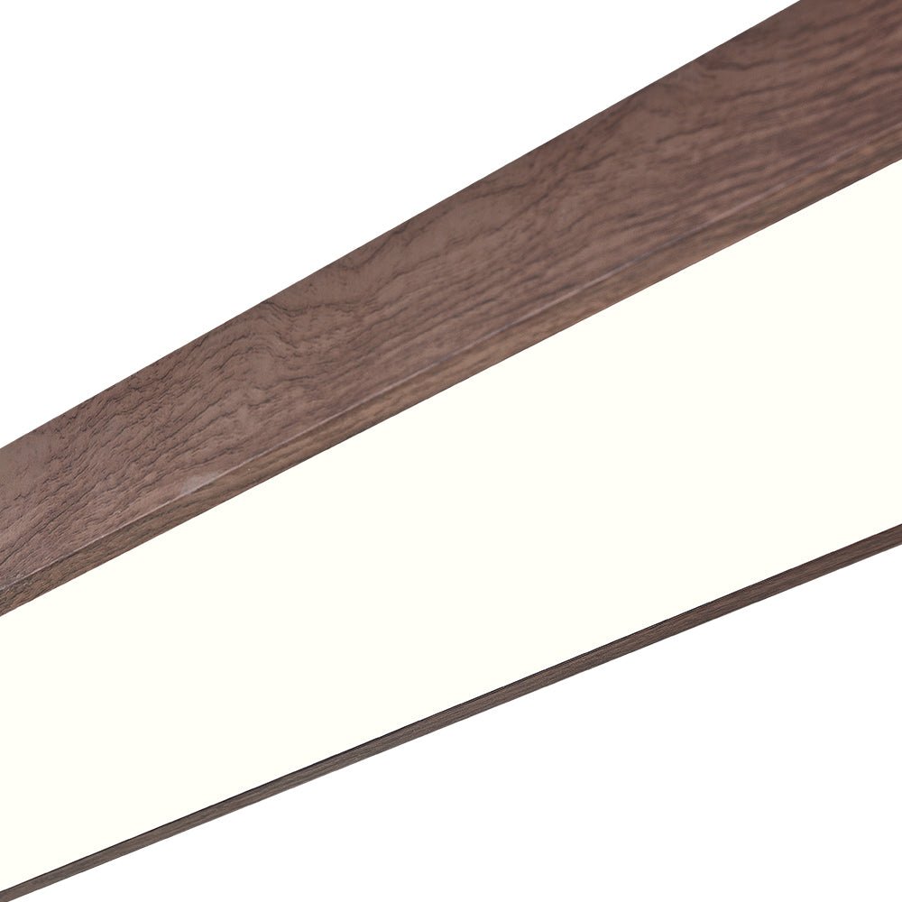 Lampada da soffitto ovale con finitura effetto venatura del legno, struttura in metallo, 65-90 cm, luce calda o fredda | Temsk