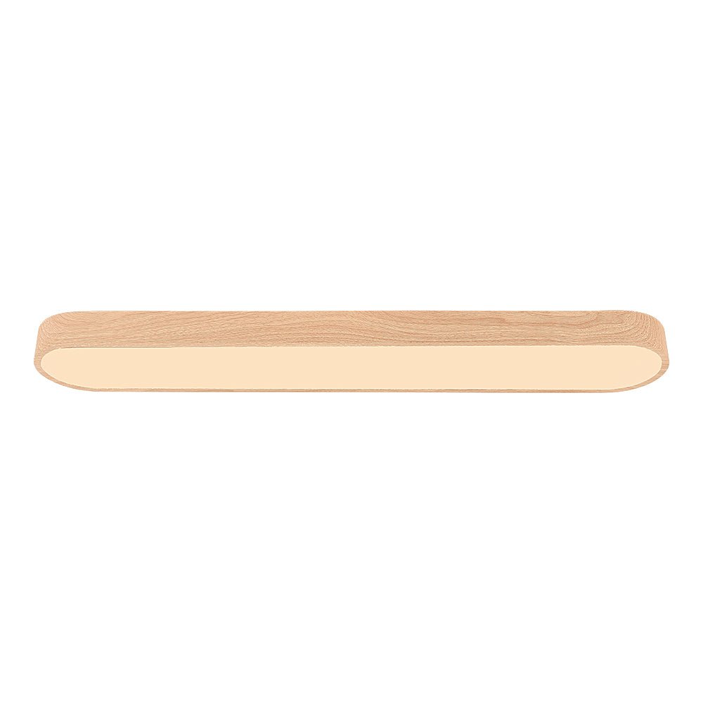 Lampada da soffitto ovale con finitura effetto venatura del legno, struttura in metallo, 65-90 cm, luce calda o fredda | Temsk