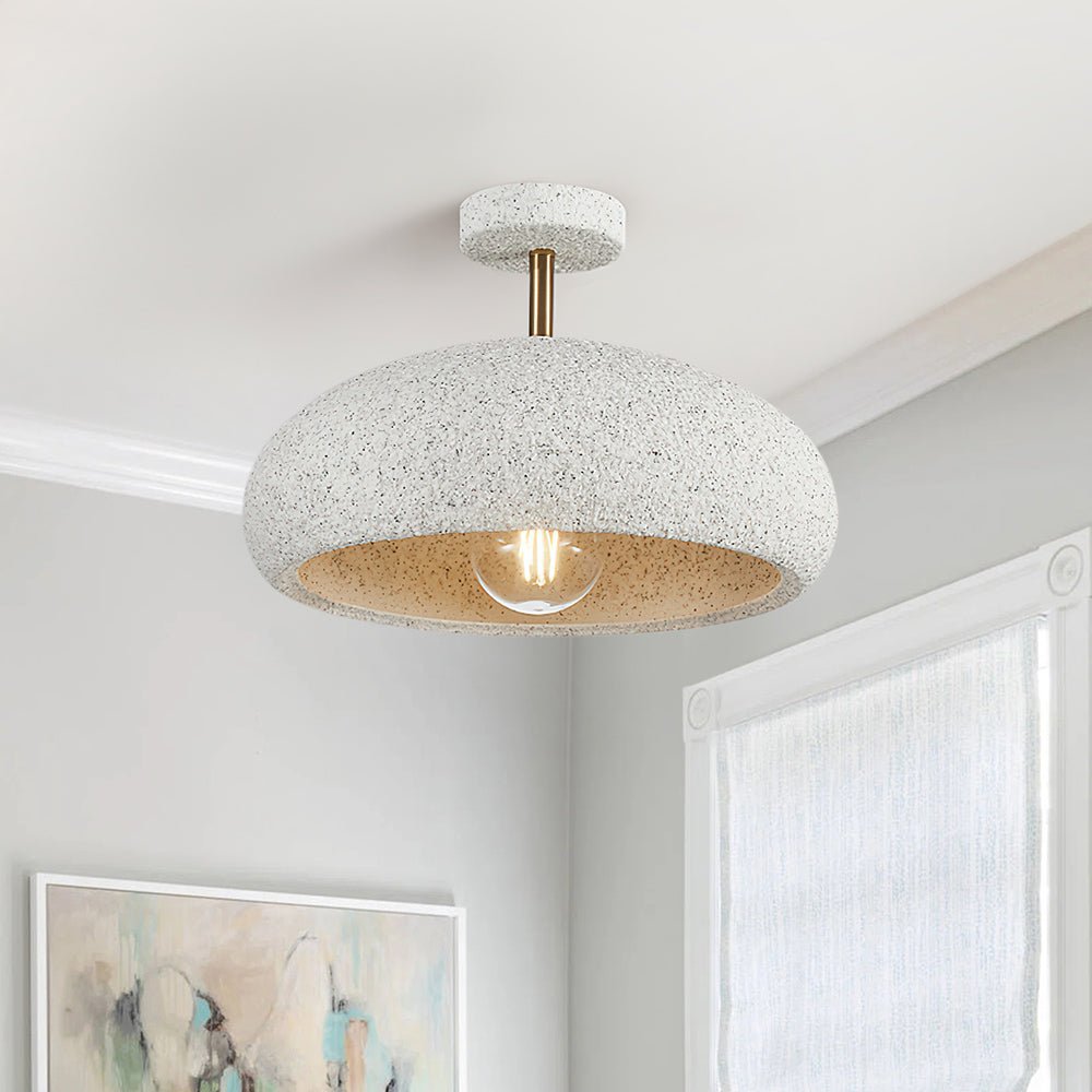 Wabi-Sabi Dome Nordic Ceiling Light, Speckled Dimmable, 35cm for Living Room | Temsk