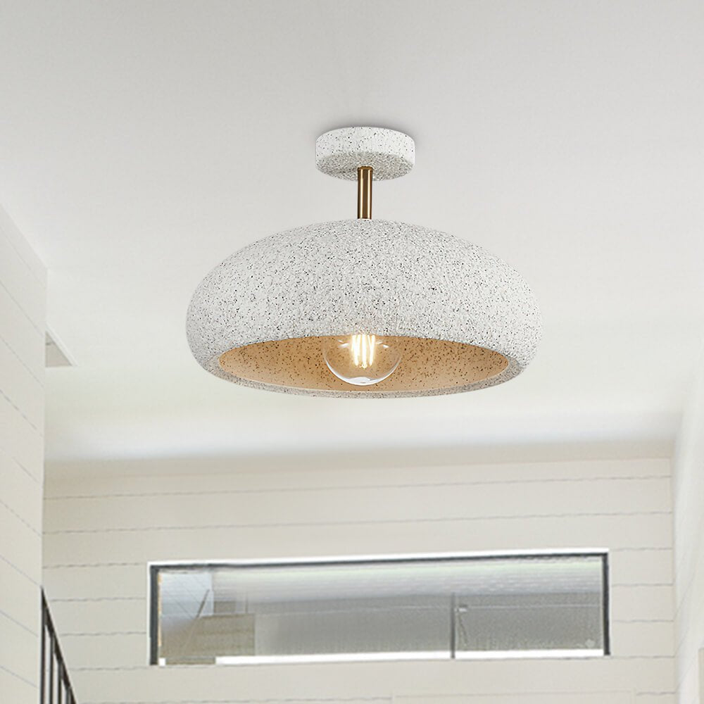 Wabi-Sabi Dome Nordic Ceiling Light, Speckled Dimmable, 35cm for Living Room | Temsk