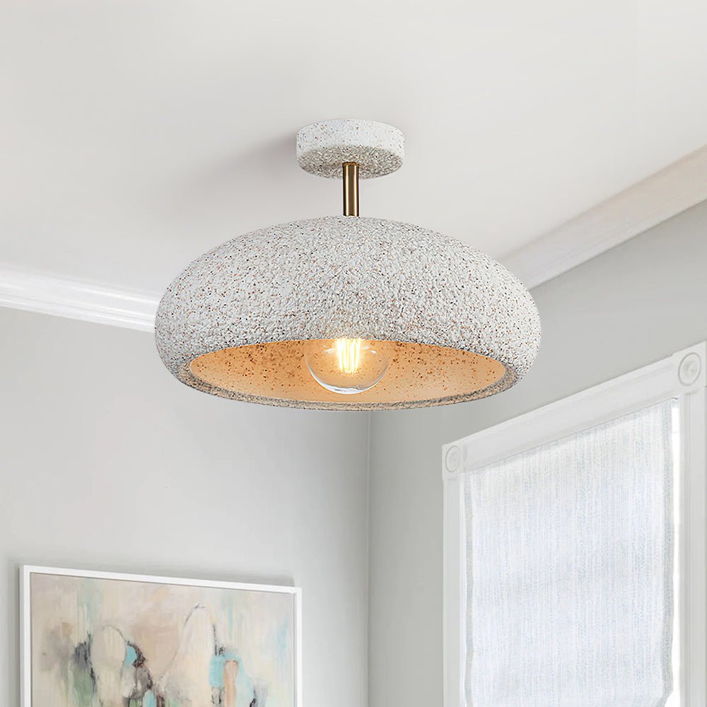 Wabi-Sabi Dome Nordic Ceiling Light, Speckled Dimmable, 35cm for Living Room | Temsk