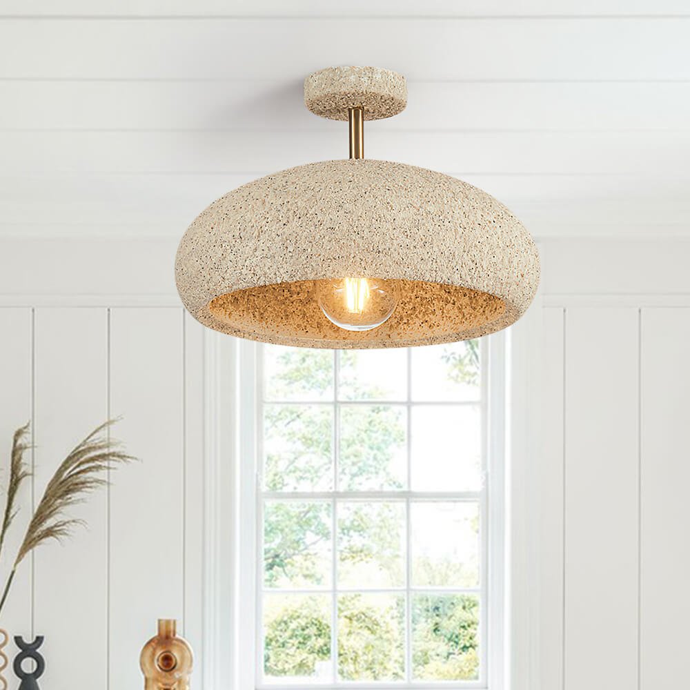 Wabi-Sabi Dome Nordic Ceiling Light, Speckled Dimmable, 35cm for Living Room | Temsk