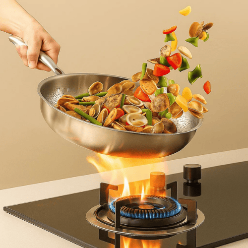 Aurora Premium Pan - Uncoated Pan For All Hob Types | Temsk