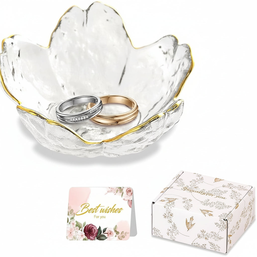 Mother's Day Floral Ceramic Jewelry Dish With Ring Tray | Temsk