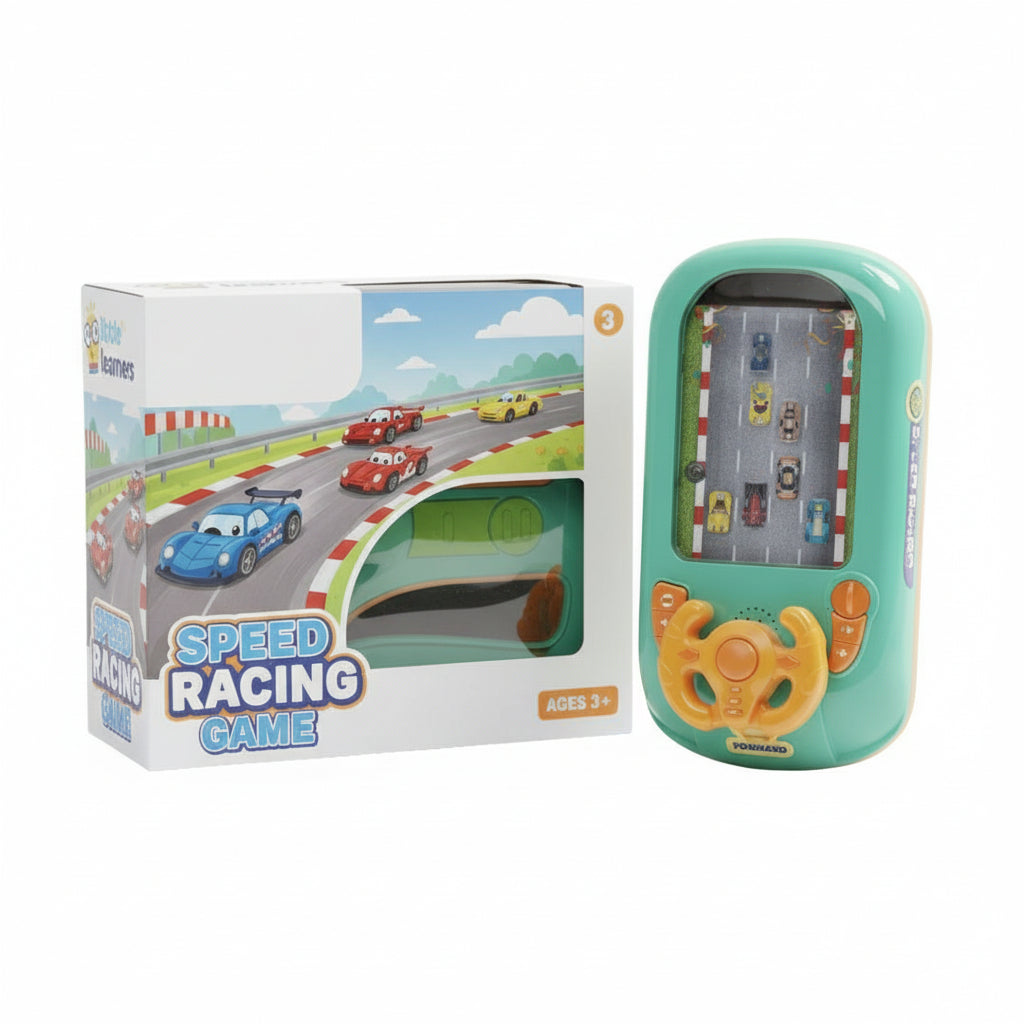 Kids Racing Console With Interactive Toy Steering Wheel | Temsk
