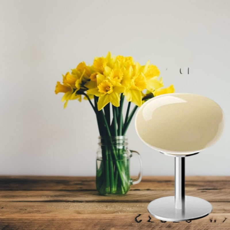 Aurelia Italian Glass Egg Table Lamp With Ambient LED Lighting | Temsk