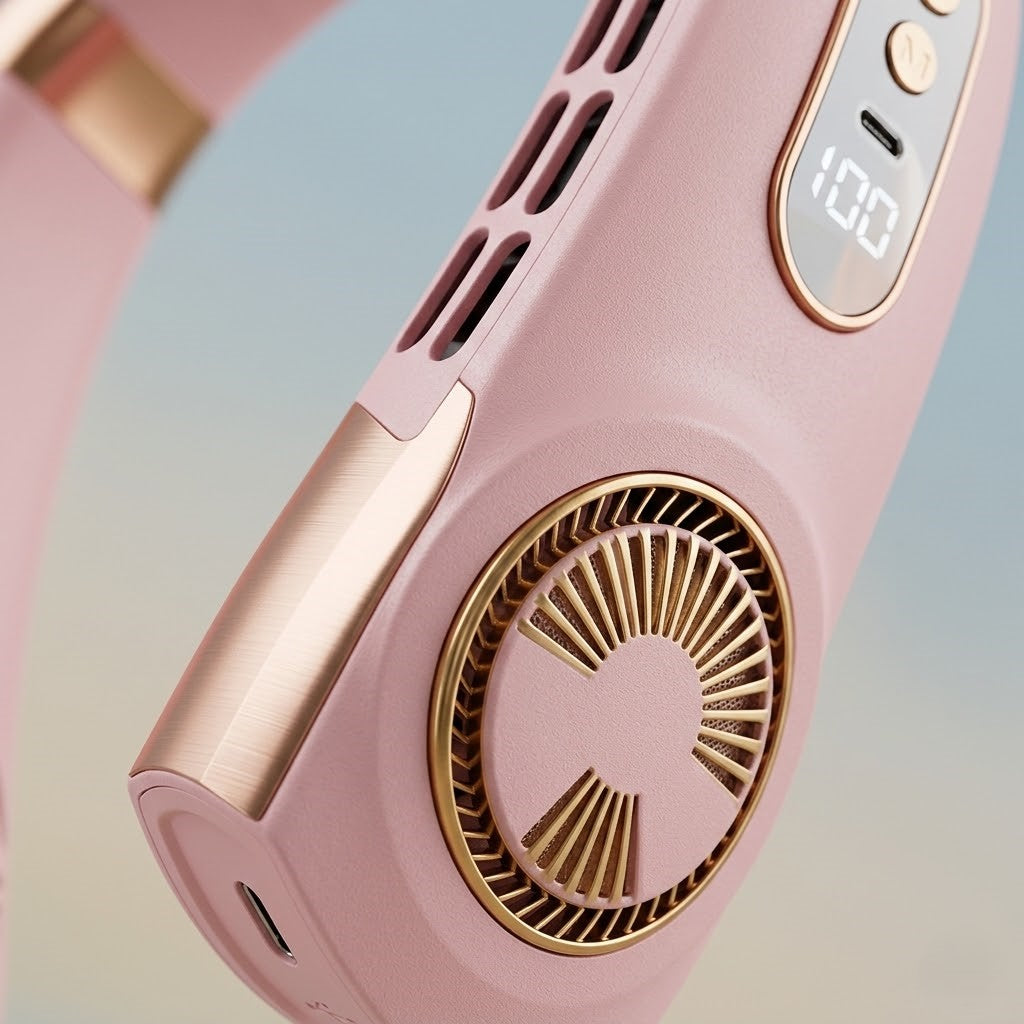 Portable Neck Fan For Easy Cooling On The Go Anywhere | Temsk