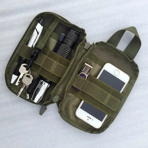 Durable MOLLE Utility Pouch For Outdoor Gear, Clips Onto Backpack, Belt, Or Equipment | Temsk