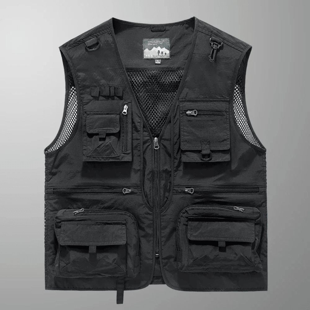 Utility Vest, Lightweight Mesh Multi-Pocket Outdoor Vest