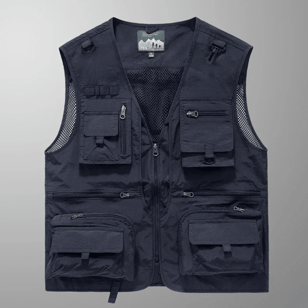 Utility Vest, Lightweight Mesh Multi-Pocket Outdoor Vest