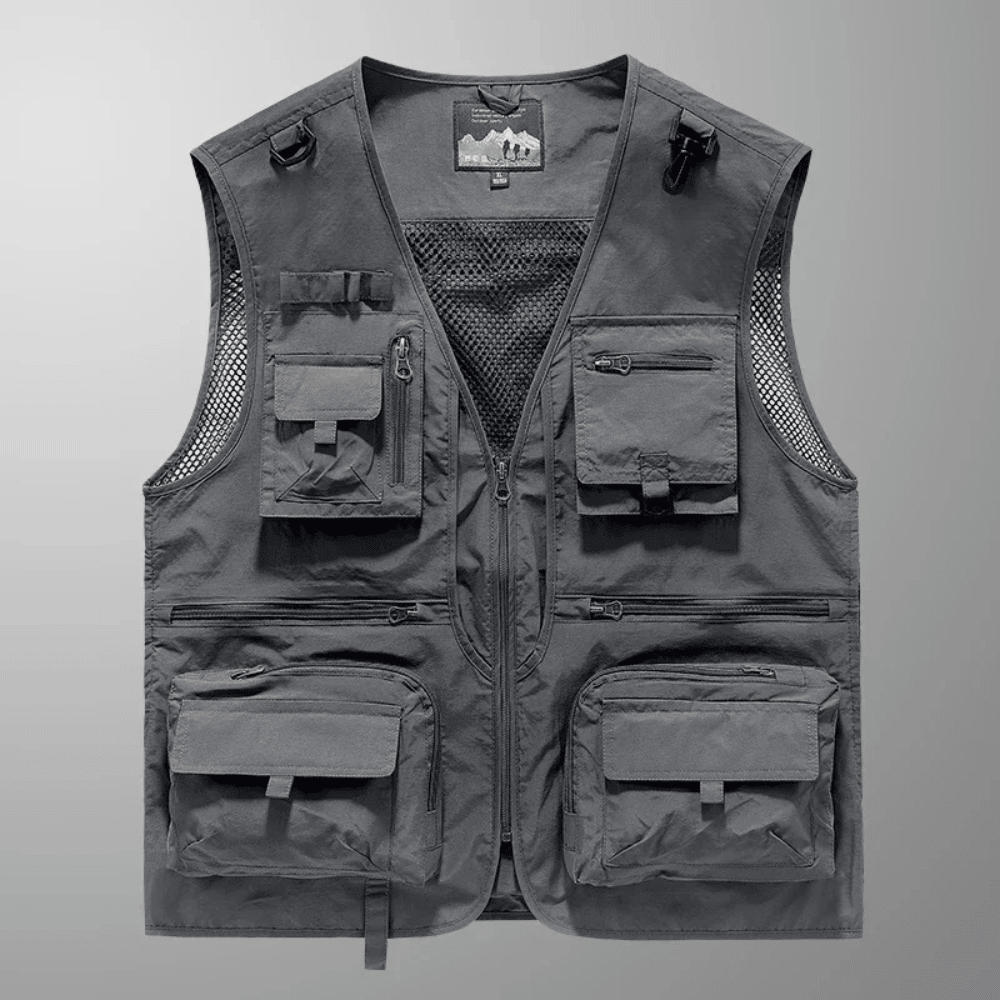 Utility Vest, Lightweight Mesh Multi-Pocket Outdoor Vest