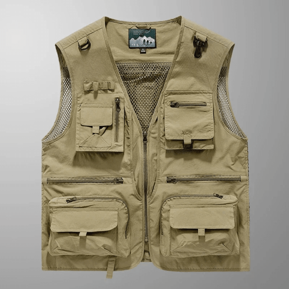 Utility Vest, Lightweight Mesh Multi-Pocket Outdoor Vest