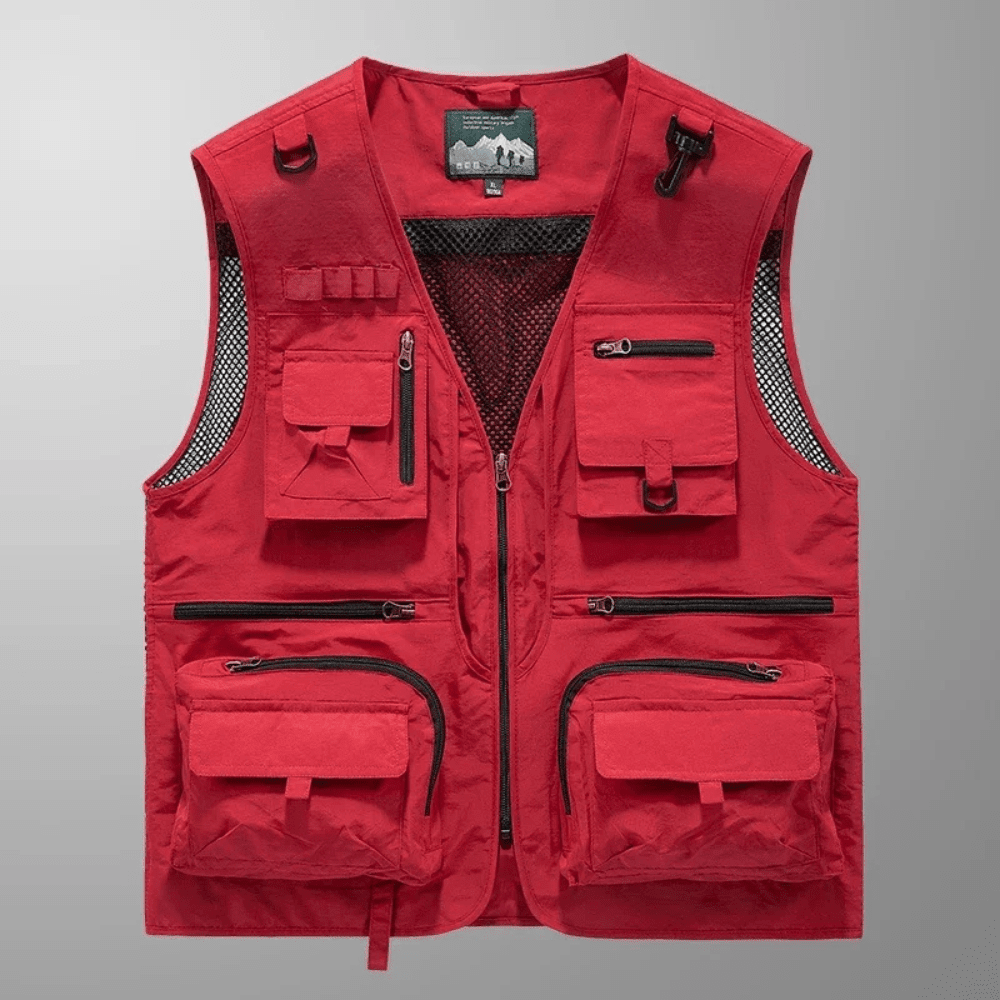 Utility Vest, Lightweight Mesh Multi-Pocket Outdoor Vest