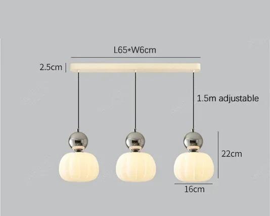 Nordisch inspirierte Kürbis-Pendelleuchte mit moderner LED-Deckenbeleuchtung | Temsk