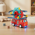 Toy Fire Truck With Duck Slide And Track Lights And Sounds | Temsk