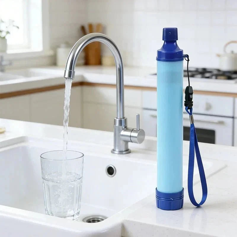 Water Filter Straw, Lightweight Portable for Hiking, Camping