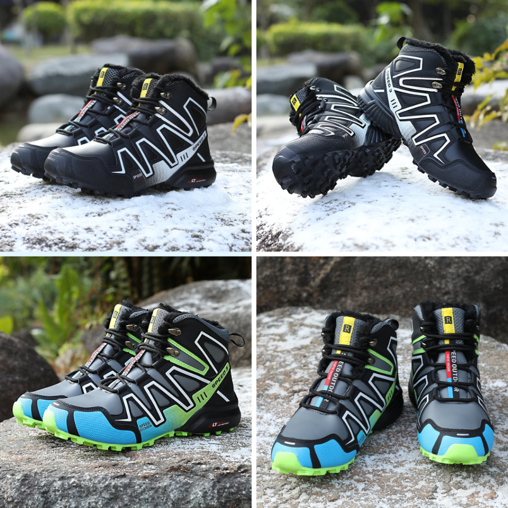 Wasserdichte Winter-Wanderschuhe mit Schnürung und Knöchelstütze | Temsk