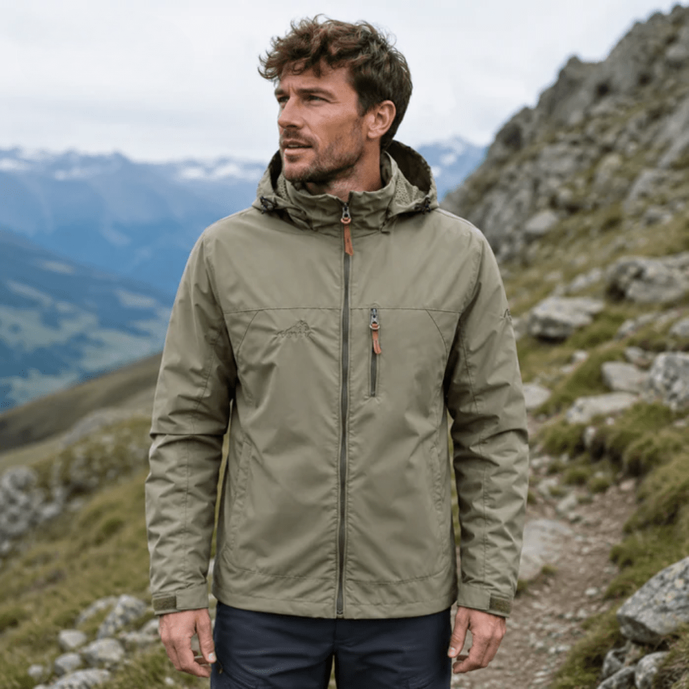 Waterproof Jacket, Lightweight Outdoor Adjustable Cuffs & Hem