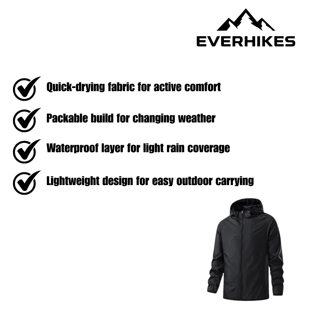 Waterproof Jacket, Lightweight Packable | Temsk