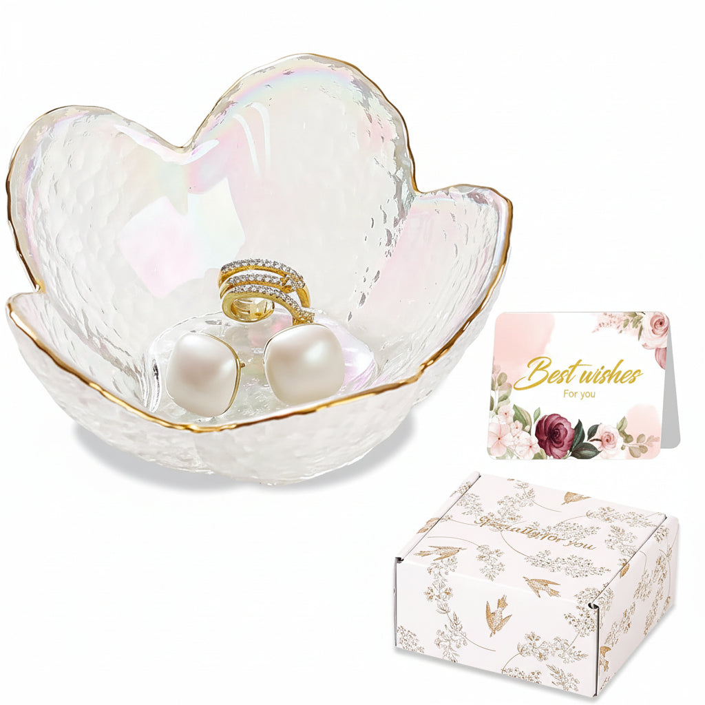 Mother's Day Floral Ceramic Jewelry Dish With Ring Tray | Temsk