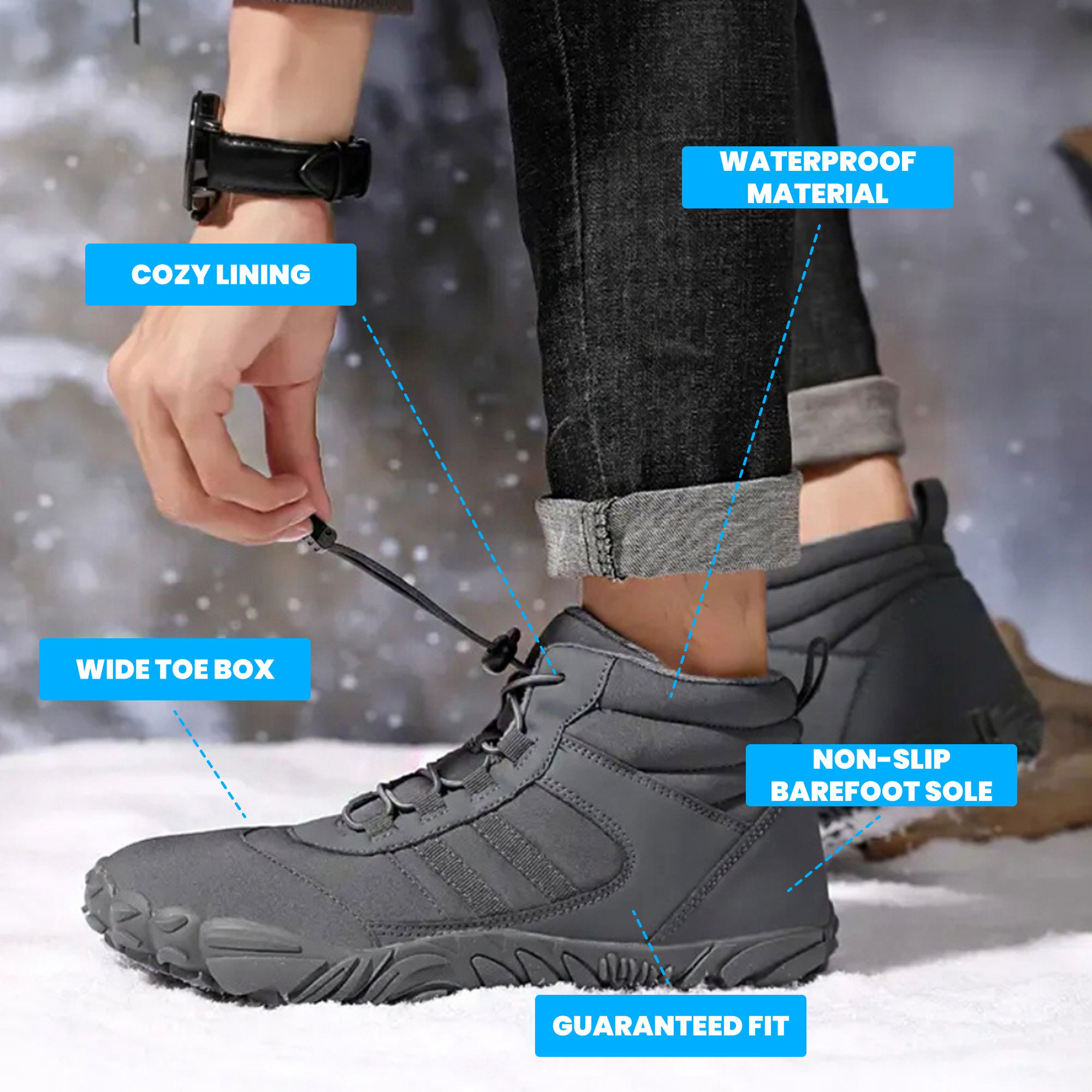 Temsk Insulated - Winter Barefoot Shoes