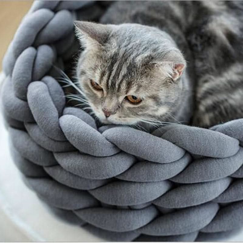 Woolhaven Pet Nest Soft Wool Basket With Raised Edge Support | Temsk