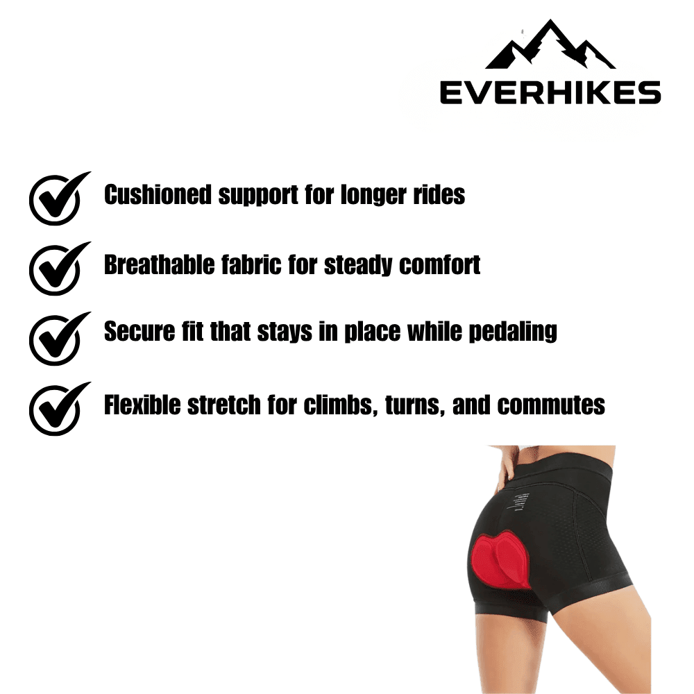 Women’s Cycling Shorts – Breathable 4D Gel Padding | Temsk