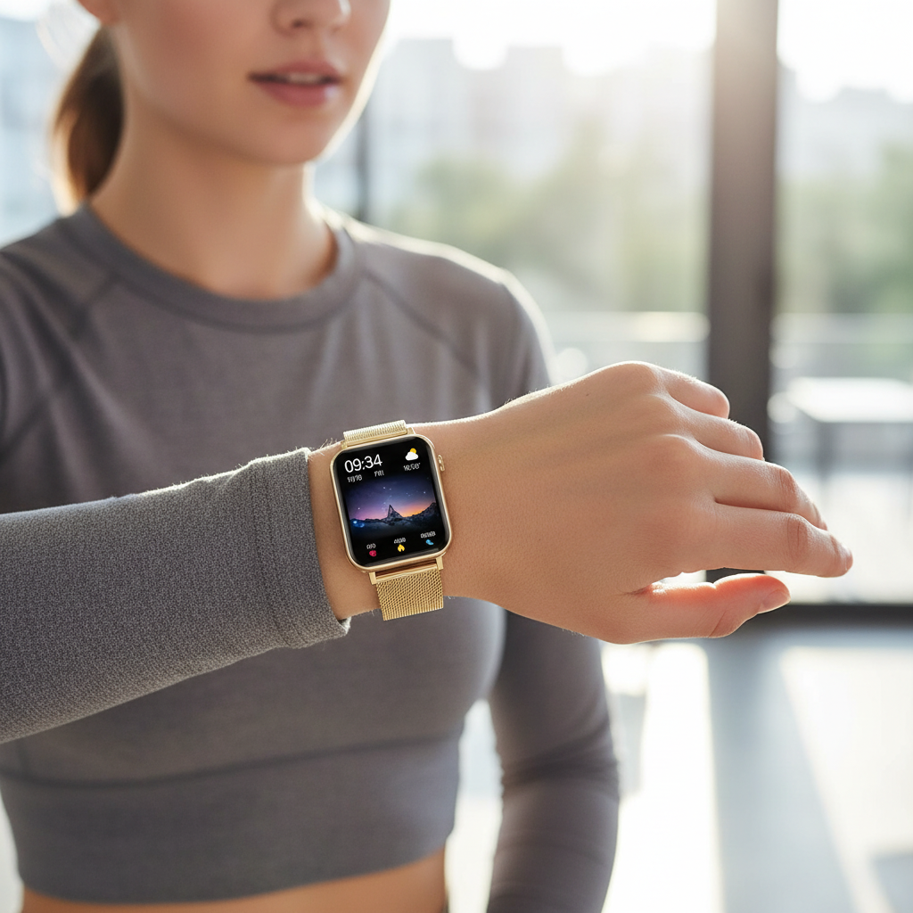 Pulse Fitness-Smartwatch für Damen mit Touchscreen | Temsk