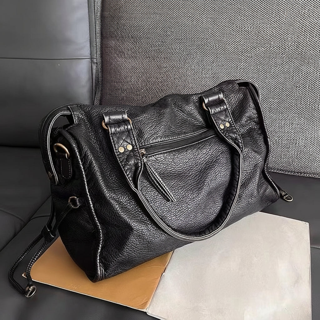 Damen-Große Handtasche mit verstellbarem Riemen im Retro-Look | Temsk