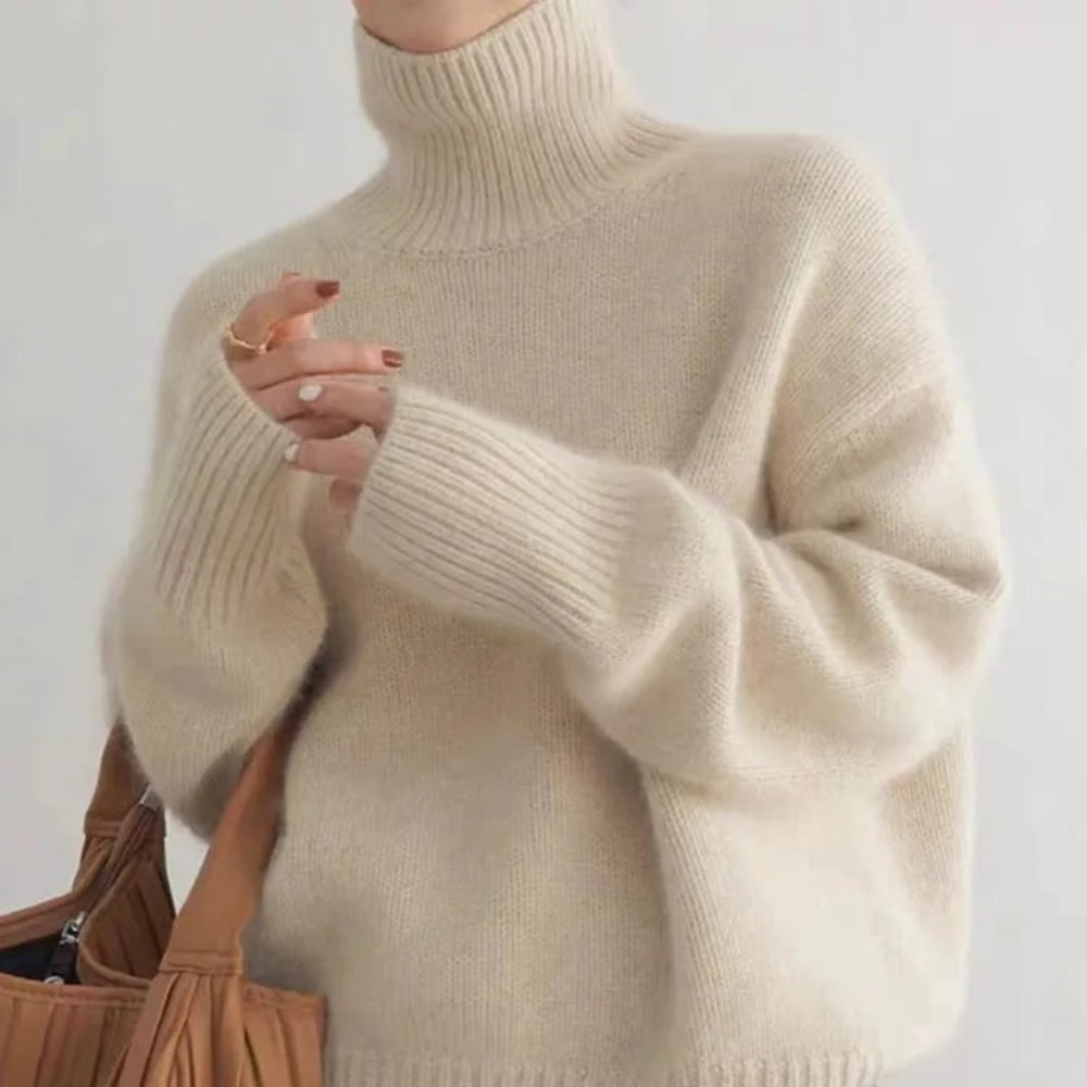 Damen-Kaschmir-Rollkragenpullover für den Winter | Temsk
