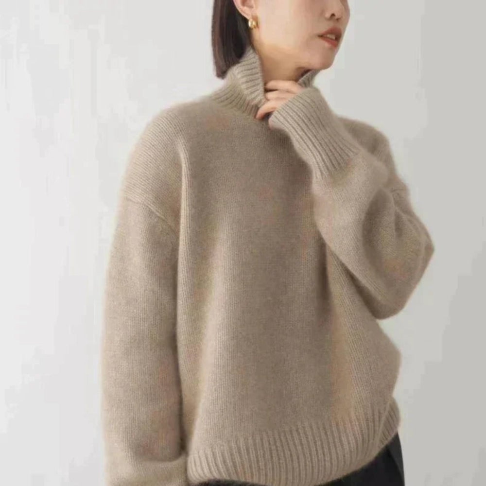Damen-Kaschmir-Rollkragenpullover für den Winter | Temsk