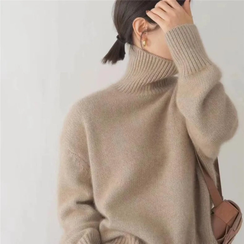 Damen-Kaschmir-Rollkragenpullover für den Winter | Temsk