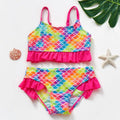 Bikini-Set mit Blumenrüschen für Kinder-Bademode-Kollektion | Temsk
