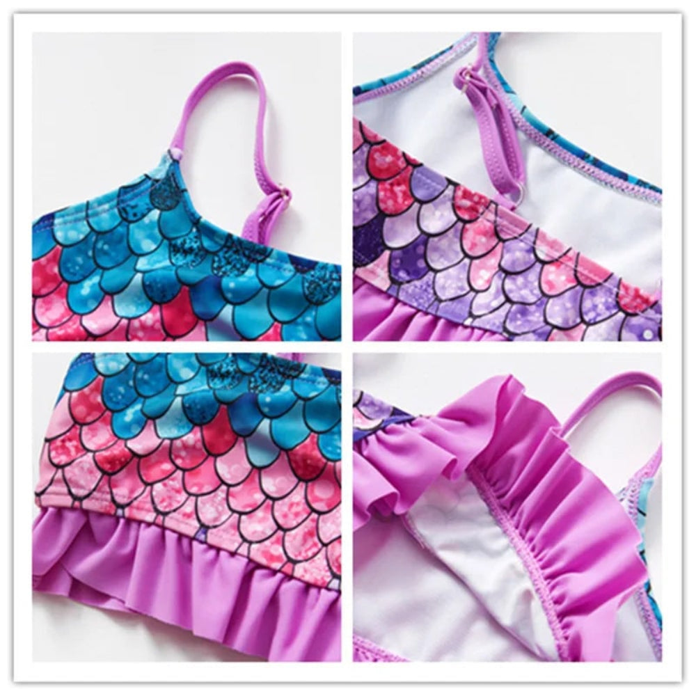 Bikini-Set mit Blumenrüschen für Kinder-Bademode-Kollektion | Temsk