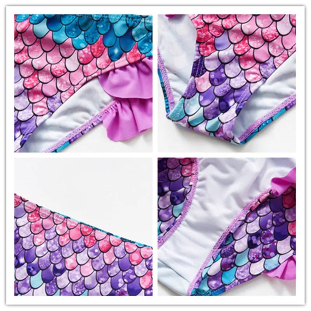 Bikini-Set mit Blumenrüschen für Kinder-Bademode-Kollektion | Temsk