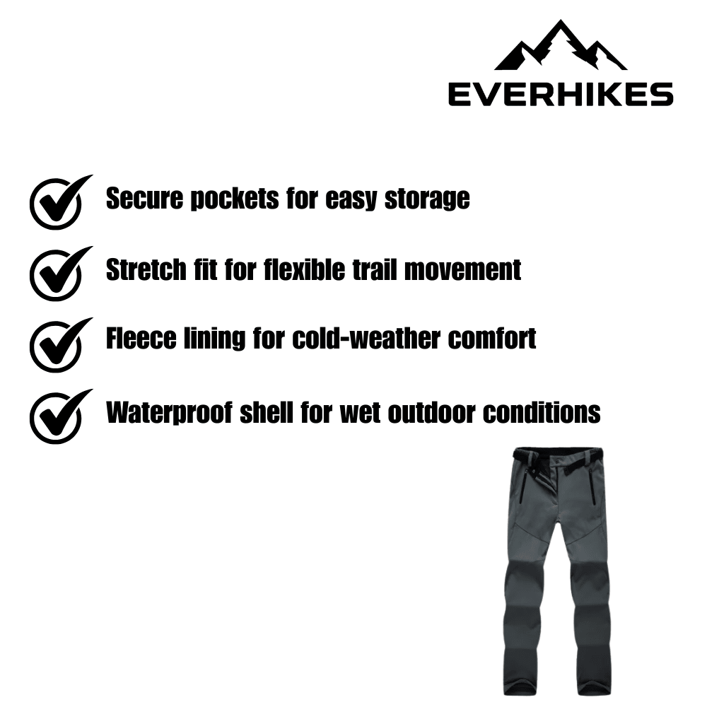 Women's Waterproof Fleece-Lined Hiking Pants | Temsk