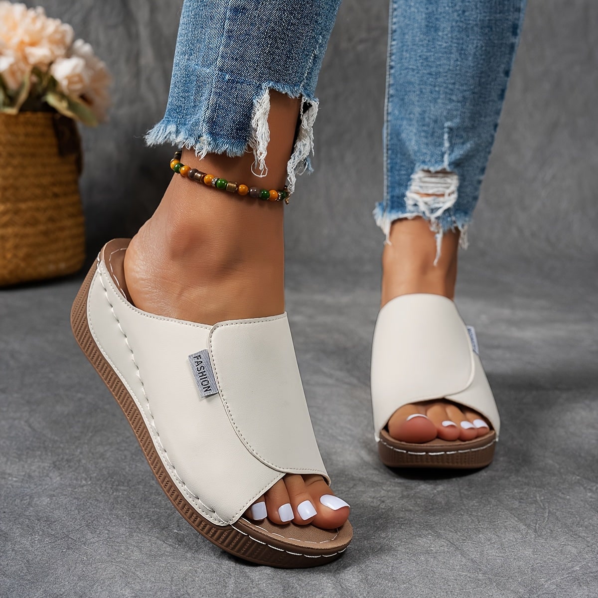 Espadrille-Sandalen für Damen mit Keilsohle für den täglichen Gebrauch | Temsk