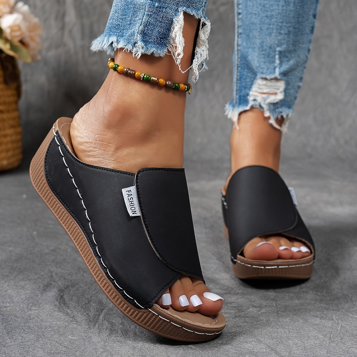 Espadrille-Sandalen für Damen mit Keilsohle für den täglichen Gebrauch | Temsk