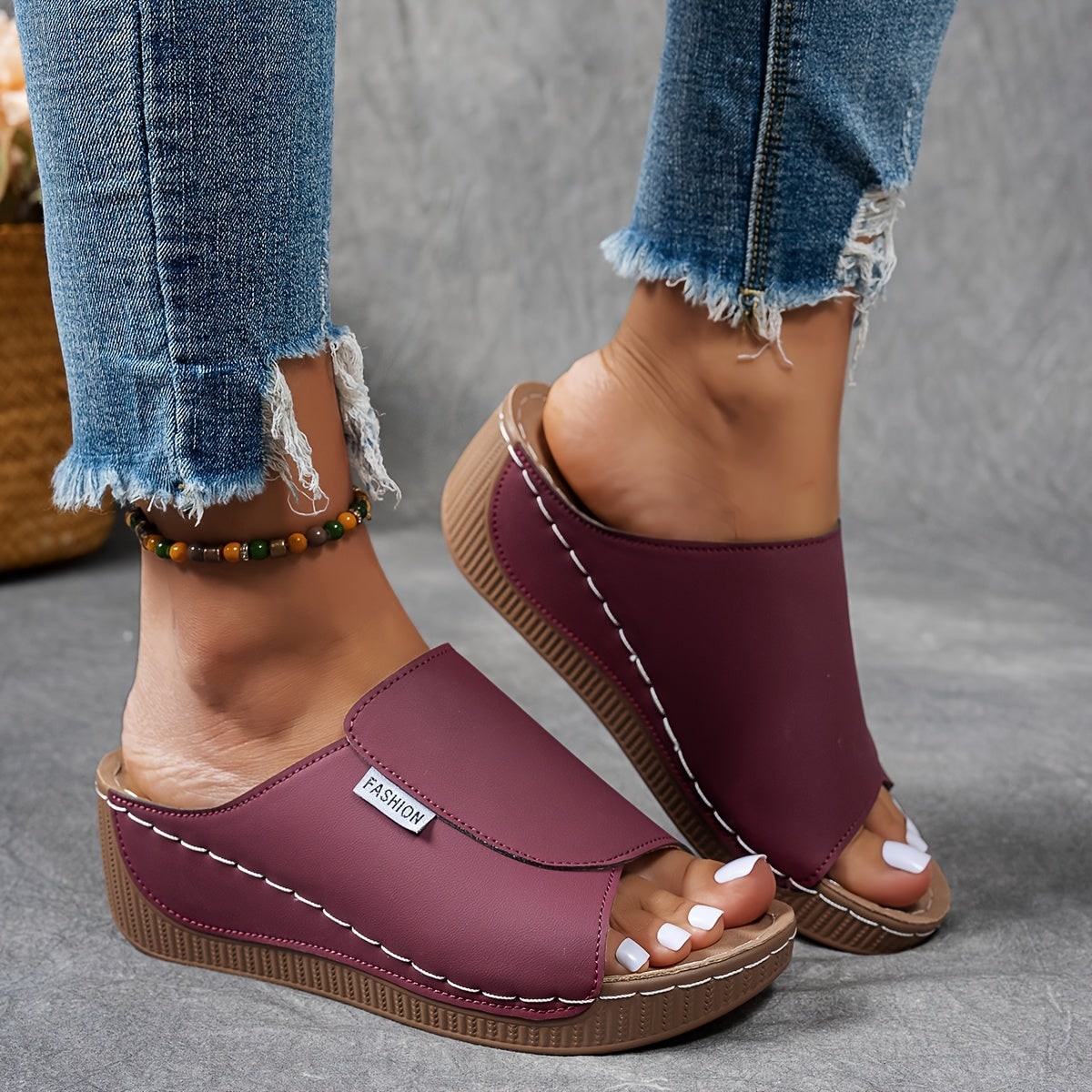 Espadrille-Sandalen für Damen mit Keilsohle für den täglichen Gebrauch | Temsk