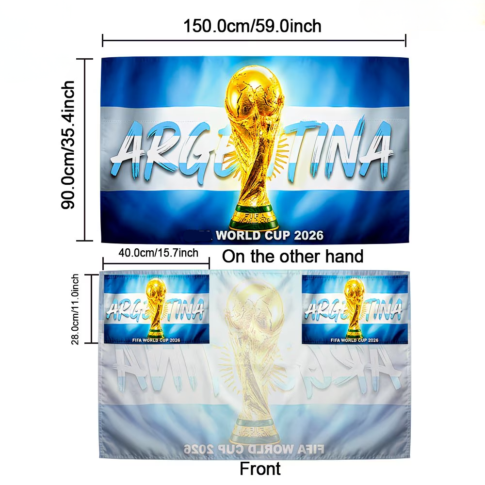 Argentinien WM-Flaggenbanner Fan-Cape für Fußballfans | Temsk